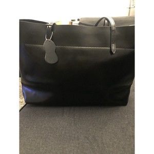 Covelin Leather Tote, Black Size 18X11X5, Leather Straps Has Some Wear